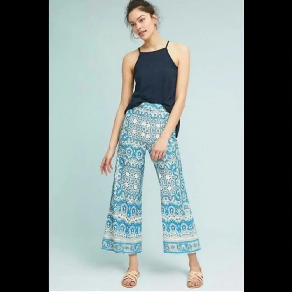 Anthropolgoie Feather Bone Talese Wide Leg Pant - 8 - Picture 1 of 9